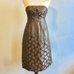 EUC Moulinette Soeurs Strapless Metallic Dress